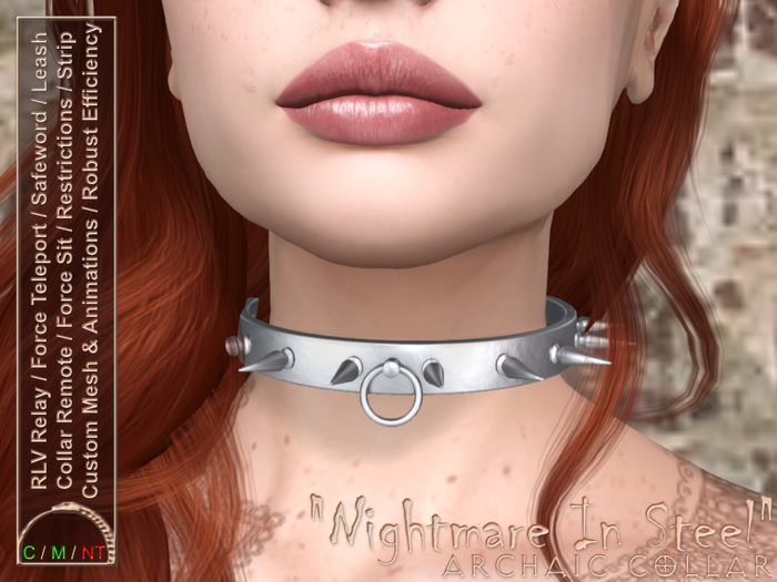 Second Life Marketplace Archaic Collar "Nightmare In Steel"